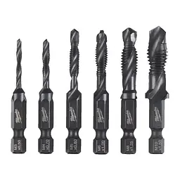 Набір мітчиків-свердл HSS-G MILWAUKEE (M3/M4/M5/ M6/M8/M10) (6шт) пластиковий кейс - мініатюра 2