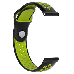 Спортивний ремінець Primolux Perfor Sport з перфорацією для годинника Samsung Galaxy Watch 3 45 мм Black Green - мініатюра 2