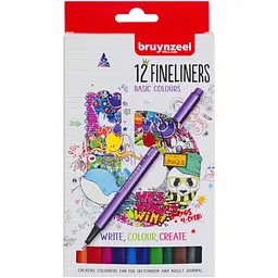 Набір лінерів FINELINER 12 кольорів Bruynzeel