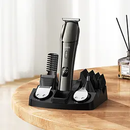 Машинка для стрижки HOCO HP26 600 mAh. IPX6. Multi-function electric clipper grooming set Metal Gray (6942007672771) - мініатюра 9