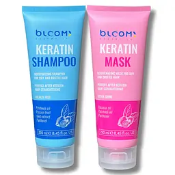 Набір BLOOM шампунь Keratin Shampoo 250 мл + маска Keratin Mask 250 мл 