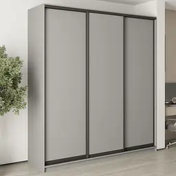 Шафа-купе тридверна MebelStar Комбо BG 3ДСП 220x45x240 см Сіра мишка (MBS-9552)