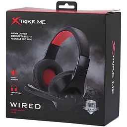 Ігрова гарнітура Xtrike ME HP-3122x 3.5 мм XBOX/PS/PC чорно-червона (HP-312)