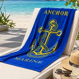Рушник пляжний LoveYouHome Адмірал 75х150 см синій (ly60218) - мініатюра 3