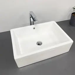 Умивальник VBI Castello white накладний VBI-012901, Білий - мініатюра 3