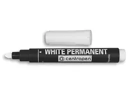 Маркер CENTROPEN білий перманентний, 2.5мм на будь-якій поверхні, 8586,