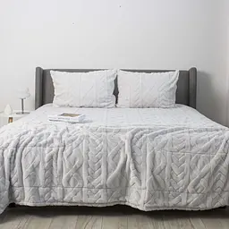 Покривало ТЕП Soft Angora з наволочками сіре 240 x 260 см (4-04885_34649)