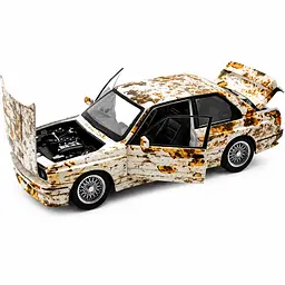 Колекційна металева модель автомобіля АвтоЕксперт BMW M3 E30 Іржавий Тюнінг з інерцією, світлом та звуком 1:24 - мініатюра 5