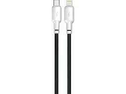 Кабель Gelius Full Silicon GP-UCN001CL Type-C to Lightning Black/ White 1.2 м 20W (2099900923166)