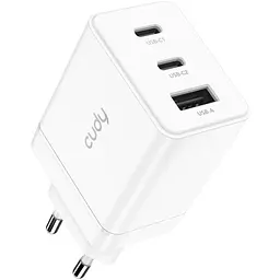 Зарядний пристрій Cudy 67W GaN 3×USB QC+PD 3.0 вилка EU для iPhone 12 (CH67_EU)