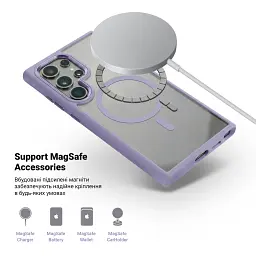 Чохол ArmorStandart Unit MagSafe для Samsung S24 Ultra Lavender - мініатюра 4