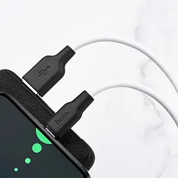 Дата кабель Hoco X21 Plus Silicone Type-C Cable (1m) Чорний / Білий - мініатюра 2