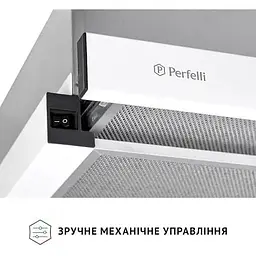 Витяжка телескопічна Perfelli TL 6622 WH 1000 LED - мініатюра 4