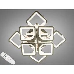 Світлодіодна люстра Romin смарт світильник з пультом dimmer 115 Вт хром