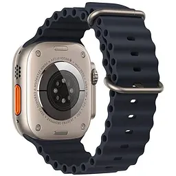 Ремінець Hoco iWatch WA12 Original series marine double buckle silicone strap (38/40/41 мм) midnight blue - мініатюра 2
