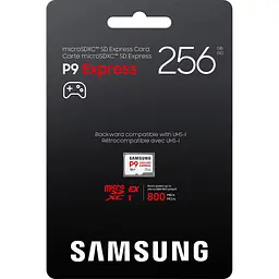 Карта пам'яті Samsung P9 Express Micro SD Express 256Gb, Up to 800 MB/s для Nintendo Switch 2 (MB MK256T/AM)