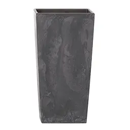 Горщик для квітів Prosperplast Urbi Square Effect квадратний з вкладишем антрацит мармуровий 400 мм (66435-433)