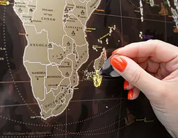 Скретч карта світу у тубусі подарункова My Map Chocolate edition - мініатюра 4