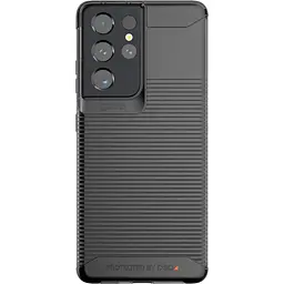 Оригнальний протиударний силіконовий чохол Gear4 Havana D3O для Samsung Galaxy S21 Ultra 5G (6.8") Smoke