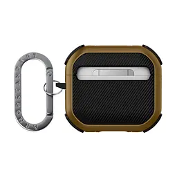 Чохол для навушників Apple AirPods 4, коричневий, Panzer, протиударний захисний кейс з TPU та полікарбонату, посилені стінки, захист від подряпин, пилу та ударів, легкий та компактний, з карабіном для кріплення, ArmorStandart (ARM82556) - мініатюра 2