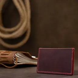 Шкіряний жіночий картхолдер Grande Pelle 11527 бордовий - мініатюра 8