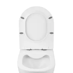 Унітаз підвісний Kroner Harz WHI523632 RIMLESS безобідковий з сидінням (KH523632WHIR), Білий - мініатюра 6