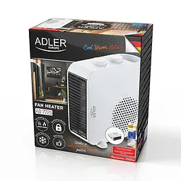 Тепловентилятор Adler AD 7725 white - мініатюра 10