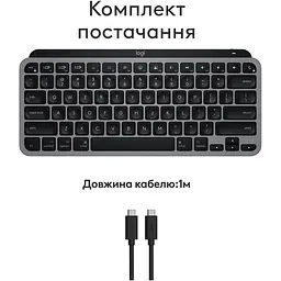 Клавіатура Logitech MX Keys Mini для Mac Space Gray (920-012652) [111485] - мініатюра 5