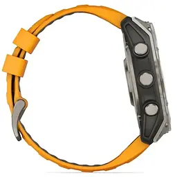 Смарт-годинник Garmin Fenix 8 51mm AMOLED Sapphire Graphite DLC Titanium with Spark Orange Silicone (010-02905-53) - мініатюра 3