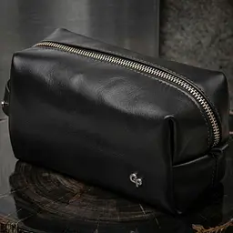 Шкіряна чоловіча косметичка Grande Pelle 11415 чорний - мініатюра 1