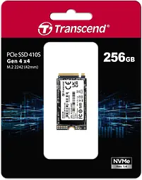 Накопичувач SSD Transcend m.2 NVMe 256GB M.2 2242, PCIe 4.0x4 3D TLC DRAM-less (TS256GMTE410S) - мініатюра 2