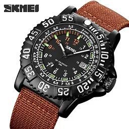Чоловічий наручний годинник Skmei 9281 Коричневий - мініатюра 2