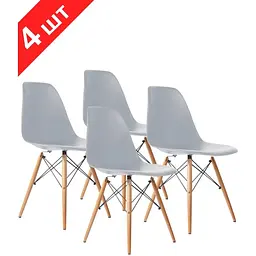 Комплект стільців GT Racer X-D10 Light Gray (4 шт) - мініатюра 1