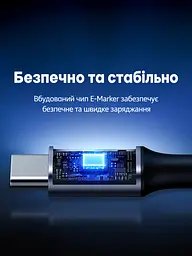 Кабель UGREEN US334 USB-C - USB-C кутовий 90° PD 100 Вт 2 м космічний сірий (70645) - мініатюра 6