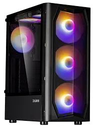 Корпус Zalman N4 Rev.1 Tempered Glass без БЖ Black (N4REV.1) Без БП - мініатюра 2
