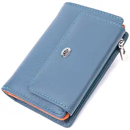 Цікавий гаманець для жінок із натуральної шкіри ST Leather 22504 бірюзовий