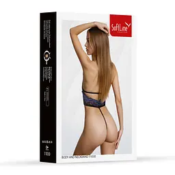 Комплект білизни Set body and neckband 11030, blue/black L - мініатюра 4