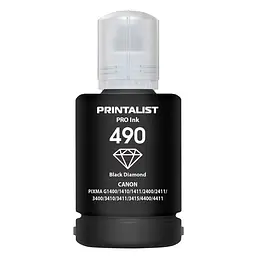 Чорнило PRINTALIST GI-490 для Canon G1400/G2400/G3400 140г Black пігментне (PL490BP) - мініатюра 5