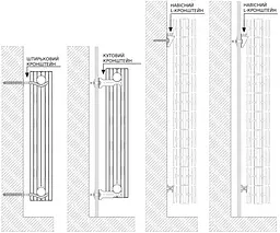 Радіатор біметалевий секційний Queen Therm 500/100 Vertical (кратно 10), Білий - мініатюра 6
