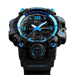 Наручний годинник чоловічий Skmei 1155 Blue, 1155BBU (12276) - мініатюра 3
