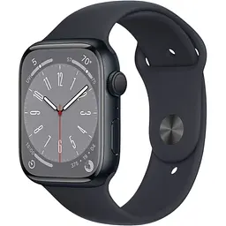 Смарт-годинник Apple Watch Series 8 GPS 45mm Midnight Aluminium Case with Midnight Sport Band - Regular, Model A2771 (Grade C) Seller Refurbished - мініатюра 2