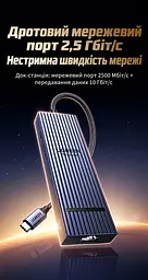 Док-станція UGREEN Revodok CM828 хаб підключення до комп’ютера USB-C 3.2 6 в 1 вихід HDMI 4K 60 Гц 2K 144 Гц 1080p 240 Гц 2 USB-A та 1 USB-C для даних до 10 Гбіт/с Ethernet RJ45 до 2,5 Гбіт/с вхід живлення USB-C PD 3.0 до 100 Вт для наскрізного заряджання для заряджання потрібні блок живлення USB-C PD і ноутбук із підтримкою заряджання через USB-C для Windows/macOS з підтримкою HDR зі світловим індикатором ребристий алюмінієвий корпус космічний сірий (55542) - мініатюра 4