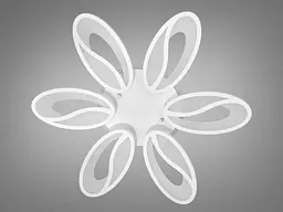 Люстра стельова LED Diasha 8090/6WH, 80W, 3200K-6500K, білий метал, сучасний стиль, з пультом, диммер, для дому - мініатюра 4