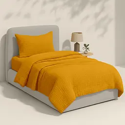 Комплект постільної білизни Cosas Orange CS1 Підлітковий муслін шафран (Muslin_0017Orange_El90-0017Orange_155) - мініатюра 2