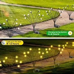 Сонячні садові світильники «Світлячок» 8 LED, комплект 2 шт - мініатюра 2