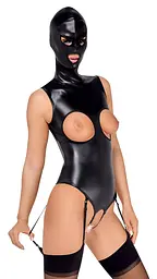 Боді з маскою - 2480484 Bad Kitty Body & Mask, black L - мініатюра 4