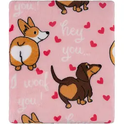 Плед Ardesto Flannel 160 x 200 см песики з сердечками (ART0123PB) - мініатюра 2