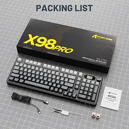 Ігрова клавіатура ATTACK SHARK X98 PRO , Чорний - мініатюра 3