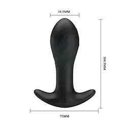Анальна пробка - Pretty Love Anal Plug Vibrating Massager Black Baile BI-040067 89334 - мініатюра 3