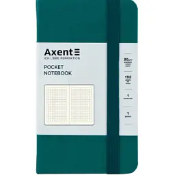 Книга записна Axent Partner, 95х140 мм, 96 аркушів, клітинка, малахітова (8301-31-A)